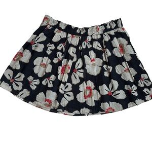 GAP Black Floral Skirt